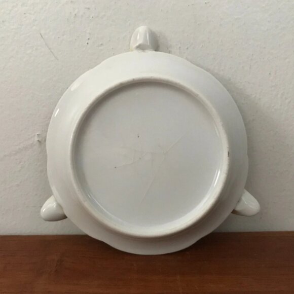 Vintage Luxembourg Pont Adolphe Bridge Gold Plated Porcelain Cigarette Ashtray - Picture 4 of 5